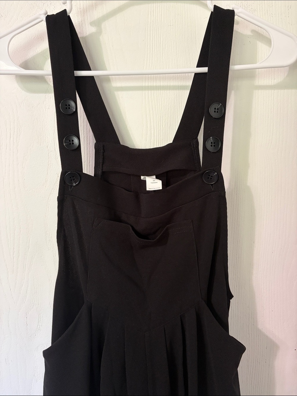Halara NWOT Pockets Waffle Casual Overalls Black Size XS - Picture 7 of 14